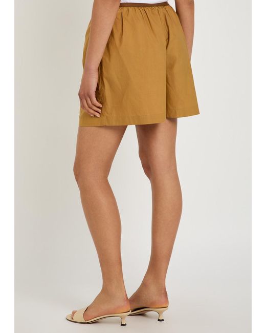 Lemaire Brown Cotton And Silk-Blend Boxer Shorts