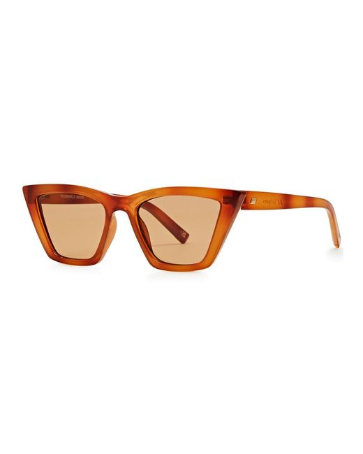 Le Specs Brown Velodrome Cat-eye Sunglasses for men