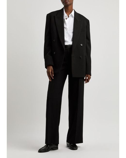 The Row Black Soft Leather Loafers