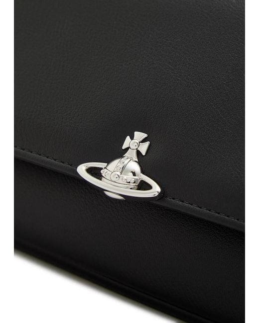 Vivienne Westwood Black Orb Faux Leather Cross-Body Bag
