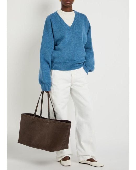 Metier Brown Cala 42 Suede Tote Bag