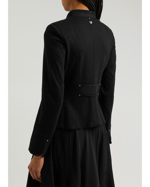 High Black Judgement Stretch-Jersey Jacket