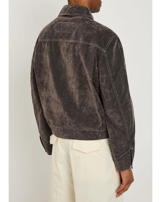 Jacquemus Black La Veste De-Nîmes Mirada Brushed Denim Jacket for men