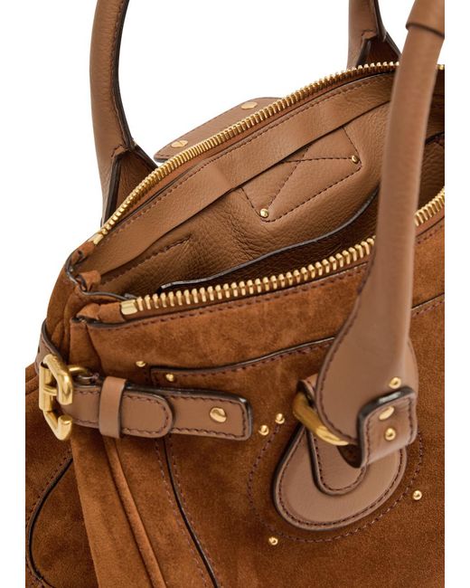 Chloé Brown Paddington Suede Shoulder Bag