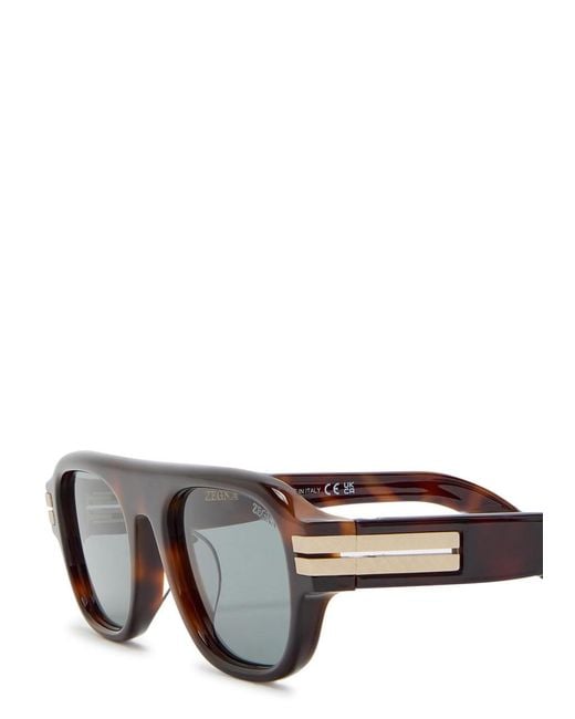 Zegna Multicolor Aviator-Style Sunglasses for men