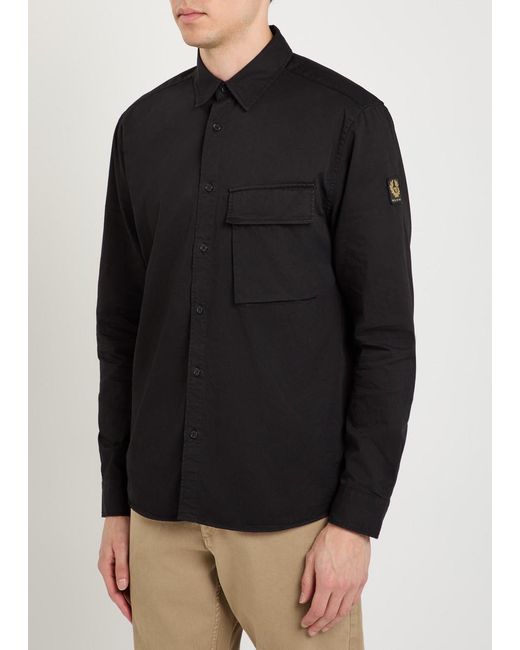 Belstaff Black Scale Cotton Shirt for men