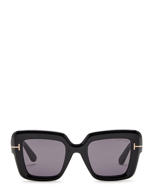 Tom Ford Black Esme Oversized Square-Frame Sunglasses