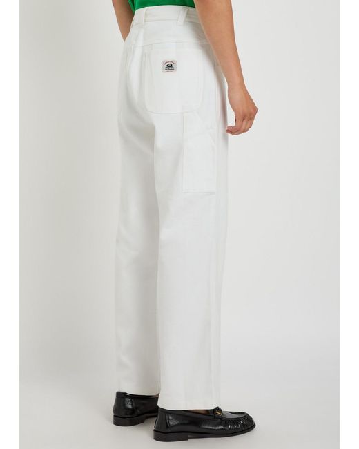 Bode White Knolly Straight-Leg Jeans for men