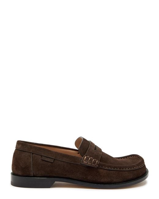 Loewe Brown Camp Suede Loafers for men