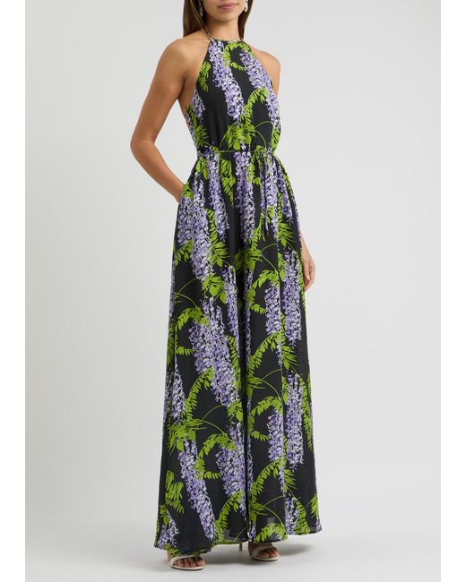 BERNADETTE Green Frannie Floral-Print Maxi Dress