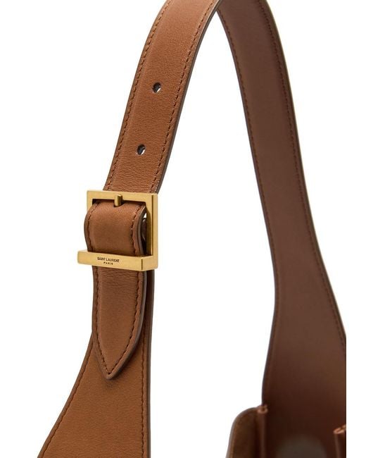 Saint Laurent Brown Le 5 Á 7 Leather Shoulder Bag