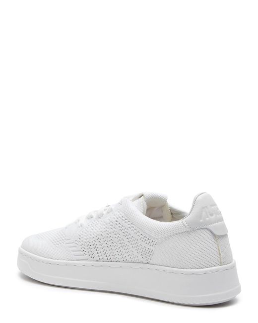 Autry White Easeknit Medalist Knitted Sneakers for men