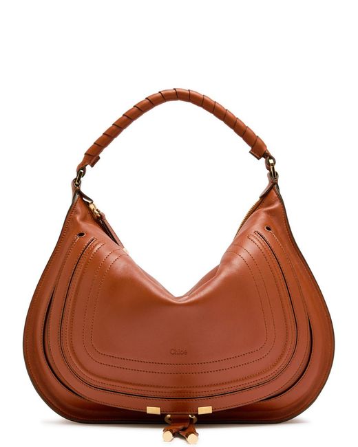 Chloé Brown Marcie Medium Leather Shoulder Bag