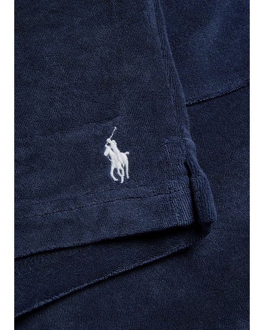 Polo Ralph Lauren Blue Logo-Embroidered Terry Shorts for men