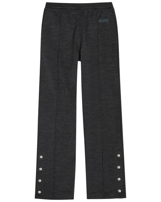 Givenchy Gray Logo-Appliquéd Straight-Leg Track Pants for men