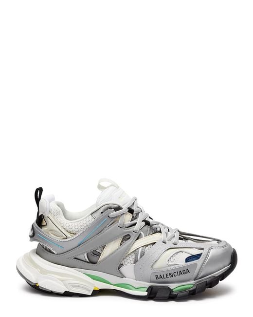 Balenciaga White Track Panelled Mesh Sneakers