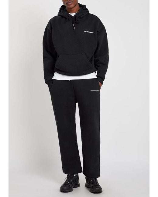 MKI Miyuki-Zoku Black Uniform Logo-Print Cotton-Blend Sweatpants for men
