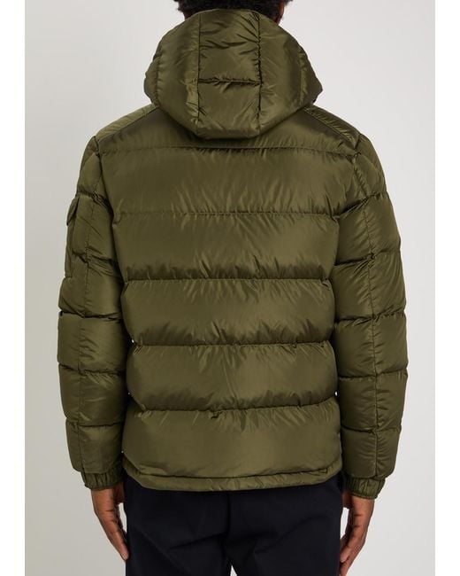 Moncler Green Maya Padded Shell Jacket for men