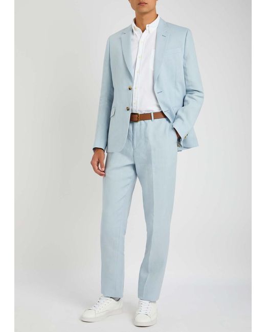 Paul Smith Blue Linen Suit for men