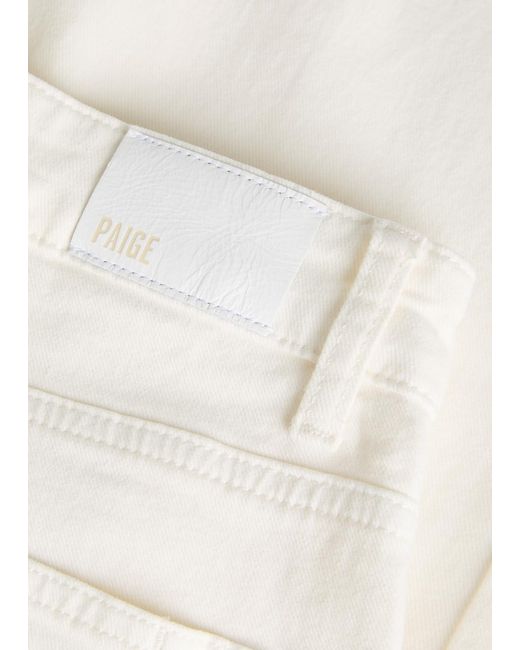 PAIGE White Anessa Wide-Leg Jeans