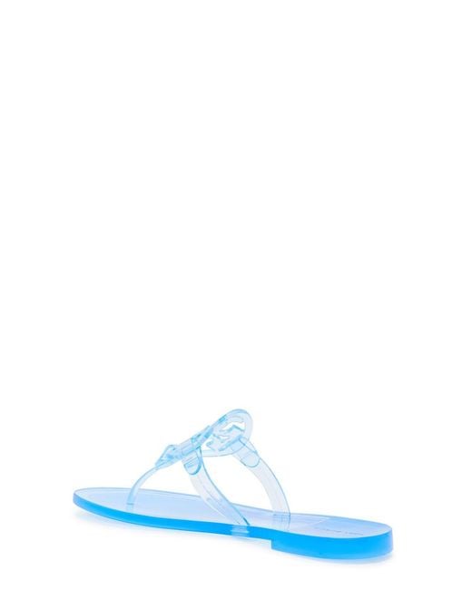 Tory Burch Blue Miller Logo Jelly Sandals