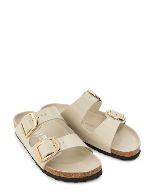 Birkenstock Natural Arizona Patent Leather Sliders