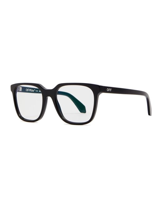 Off-White c/o Virgil Abloh Black Off- Style 38 Square-Frame Optical Glasses for men