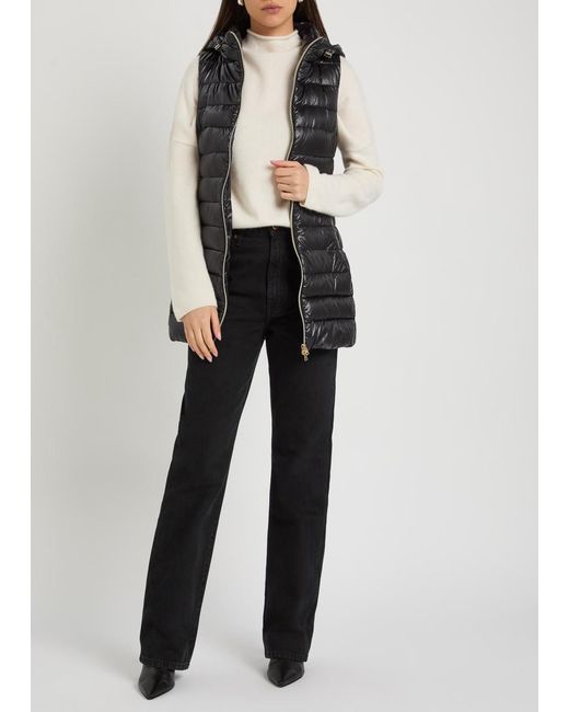Herno Black Hooded Shell Gilet