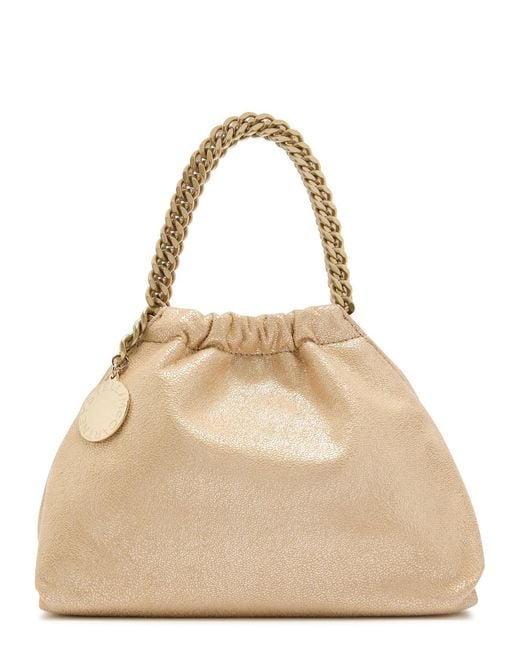 Stella McCartney Natural Falabella Drawstring Faux Leather Cross-Body Bag