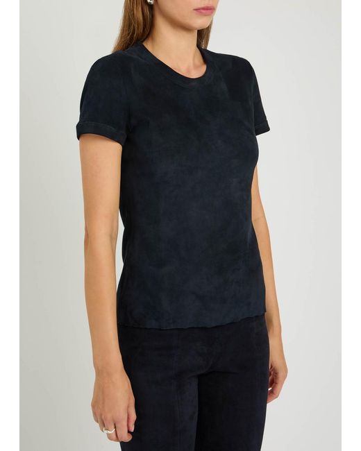 Stouls Black 05 Stretch-Suede T-Shirt