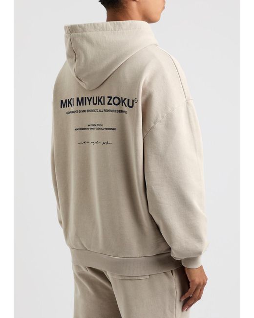 MKI Miyuki Zoku Hooded Logo Print Cotton Blend Sweatshirt in Natural for Men Lyst UK