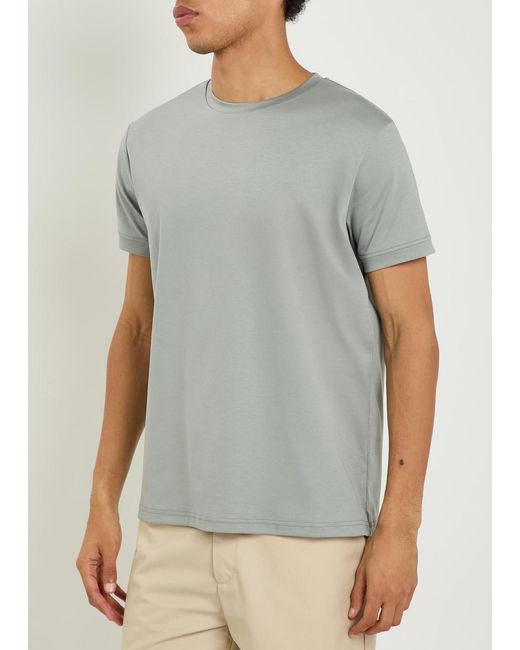 Raith Gray Crew-Neck Cotton T-Shirt for men