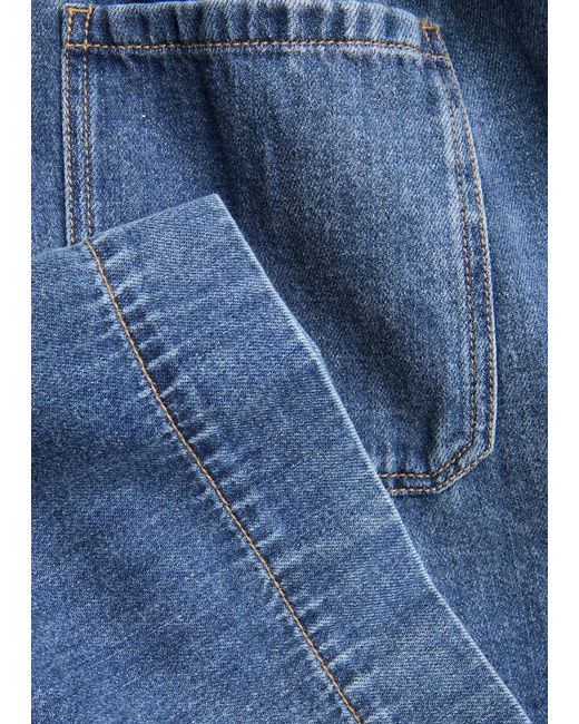 Rails Blue Ryan Wide-Leg Stretch-Denim Trousers