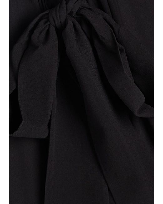 Alice + Olivia Black Brentley Semi-Sheer Chiffon Blouse