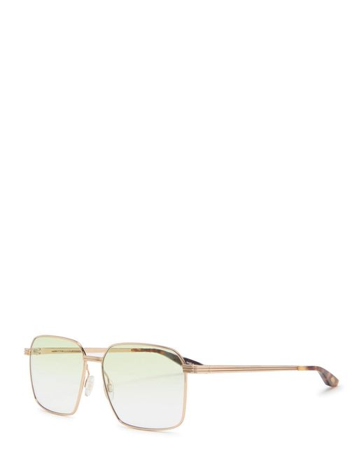 Barton Perreira White Hampton Rectangle-Frame Sunglasses for men