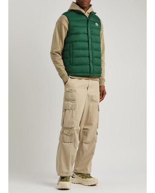 Moncler Green Barthe Quilted Shell Gilet for men