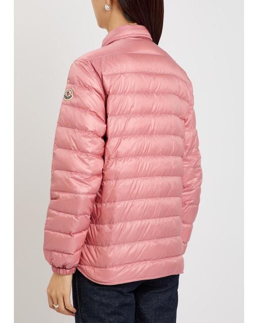 Moncler Pink Fouine Quilted Nylon Jacket