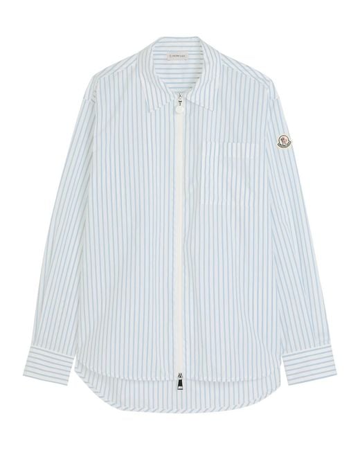 Moncler White Striped Shell Shirt