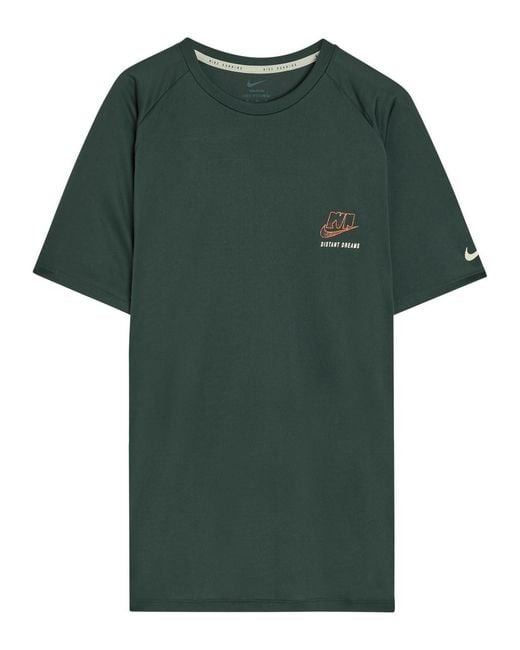 Nike Green Distant Dreams Jersey Running T-Shirt for men