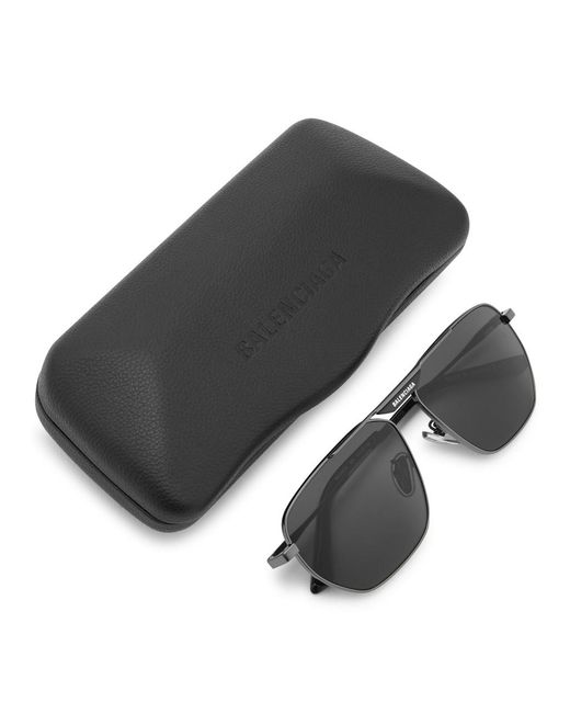 Balenciaga Black Aviator-style Sunglasses