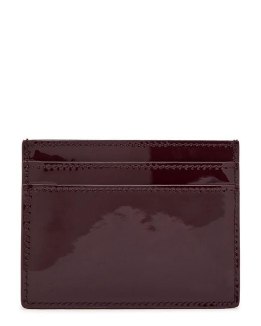 Saint Laurent Purple Patent Leather Card Holder