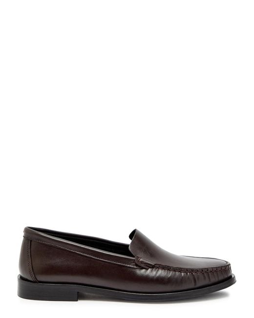Aeyde Gray Arthur Leather Loafers