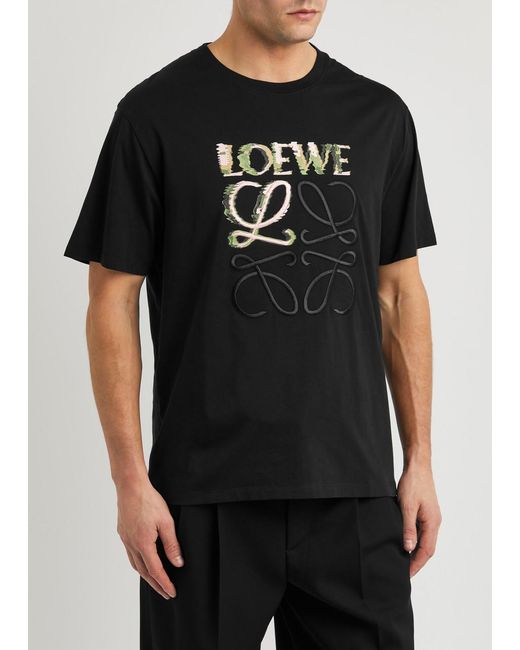 Loewe Black Logo Cotton T-Shirt for men