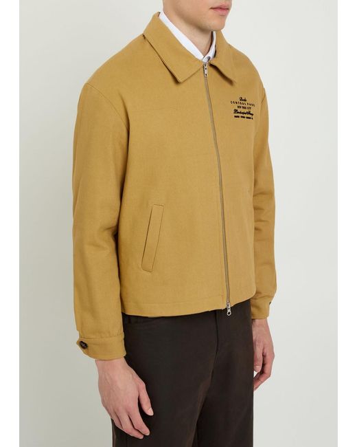 Bode Yellow Central Park Printed Twill Jacket for men