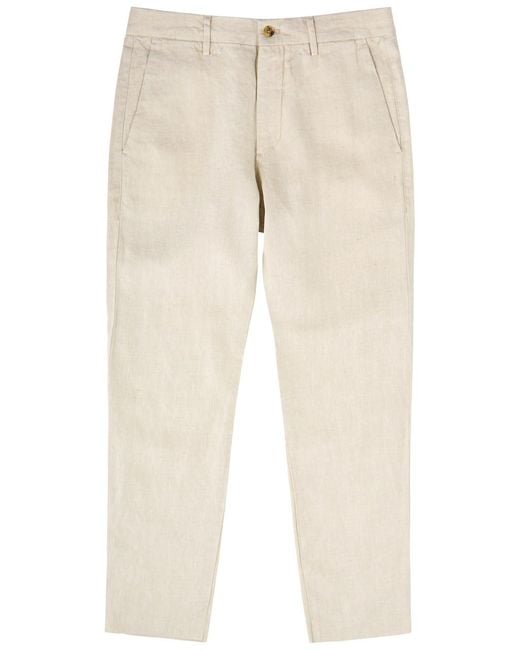 NN07 Natural Theo Linen Trousers for men