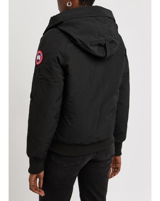 Canada Goose Black Chilliwack Hooded Shell Bomber Jacket