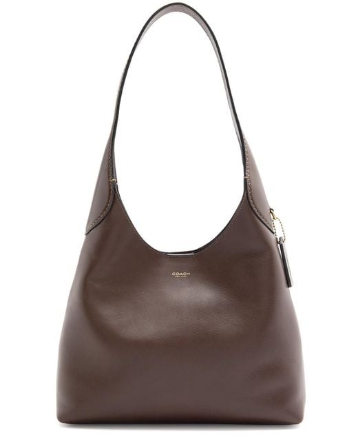 COACH Brooklyn 28 Leather Shoulder Bag in Brown Lyst