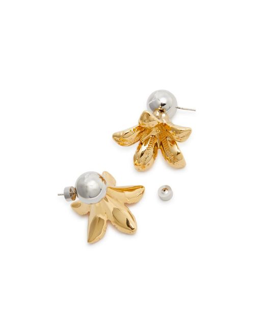Marni Metallic Orchid Two-tone Drop Earrings