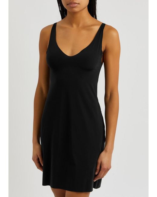 Wolford Black Pure Stretch-jersey Mini Slip Dress