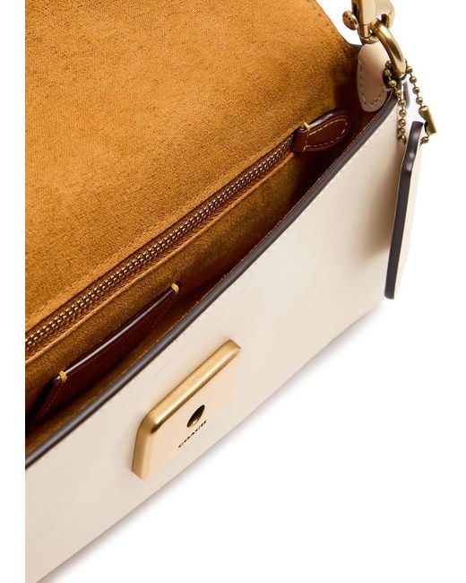COACH Natural Jet Leather Shoulder Bag